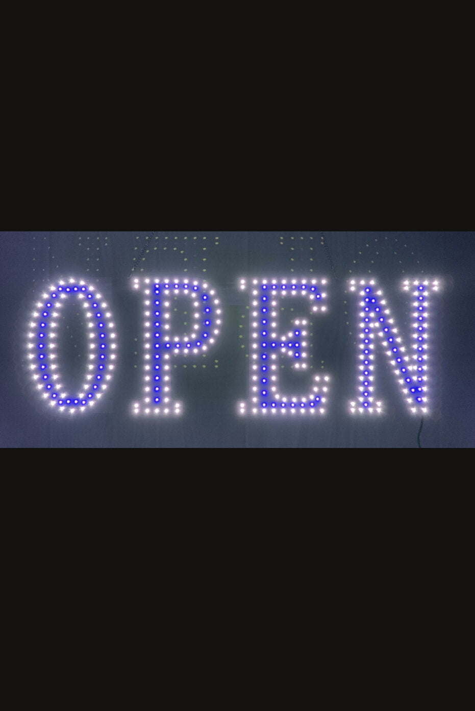 LED OPEN Sign Blue