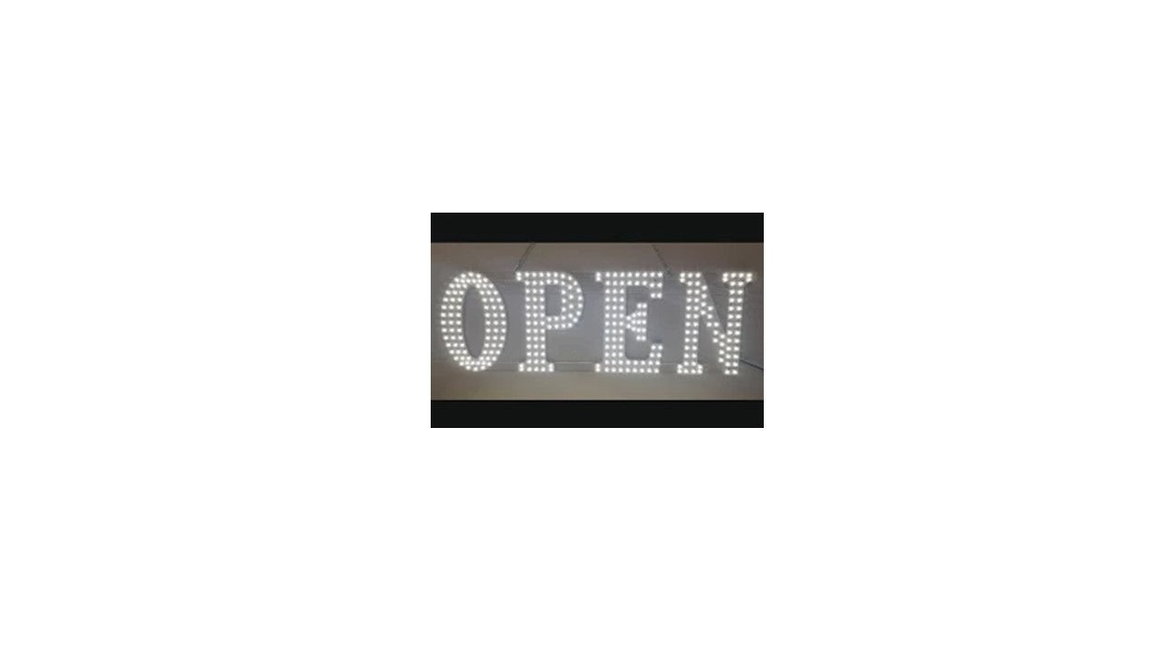 LED OPEN SPARKLE SIGN