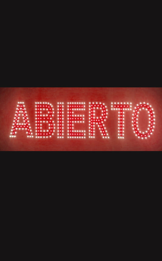 LED ABIERTO Sign Red
