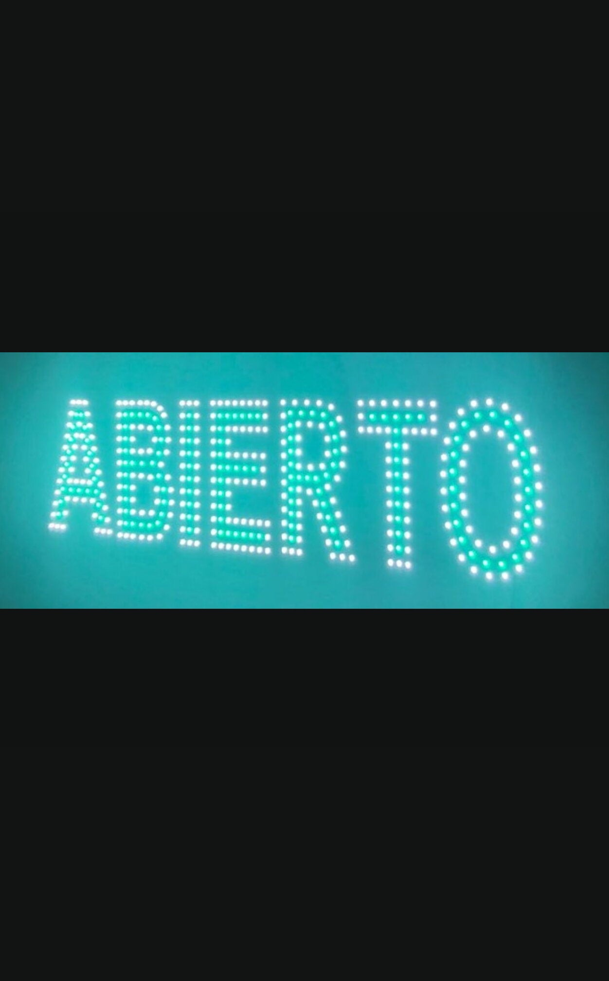 LED ABIERTO Sign Green