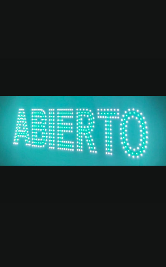 LED ABIERTO Sign Green