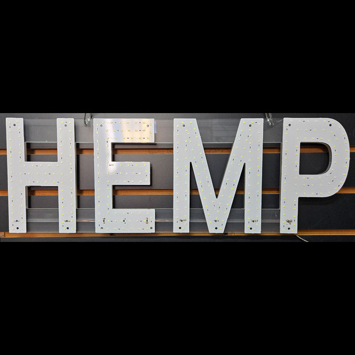 HEMP LED sign (white)