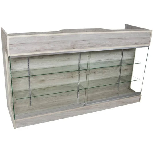New Color Ledge Top Counter/Glass Front BarnWood