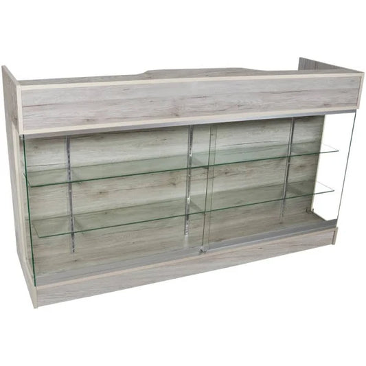 New Color Ledge Top Counter/Glass Front BarnWood
