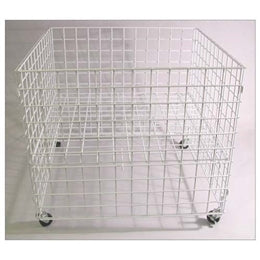 36" X 36" X 30" Grid Dump Bin With Casters And Adjustable Shelf