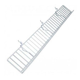  8"D X 46"L Slatwall/ Gridwall/ Pegboard Wire Shelf With 2" Lip P.O.P. Display (5 PER BOX)