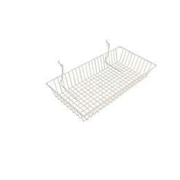 Slatwall/Gridwall/Pegboard Wire Basket 24" L X 12" D X 4" H (6 PER BOX)