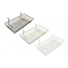 Slatwall/Gridwall/Pegboard Wire Basket 24" L X 12" D X 4" H (6 PER BOX)