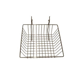 Slatwall/Gridwall/Pegboard Wire Basket 12" L X 12" D X 4" H