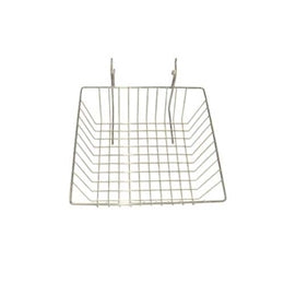 Slatwall/Gridwall/Pegboard Wire Basket 12" L X 12" D X 4" H