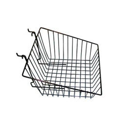 Slatwall/Gridwall/Pegboard Wire Basket 12" L X 12" D X 8" H With 4" Slant