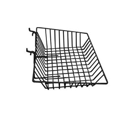 Slatwall/Gridwall/Pegboard Wire Basket 15" L X 12" D X 5" High With 3" Slant