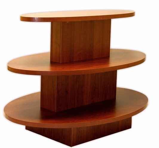 3 Tier Oval Display Table