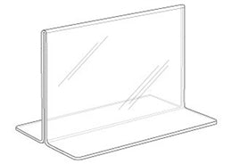 Horizontal Plexi Card Holder Bottom Load 7"H*11"W