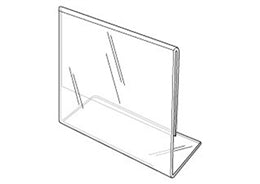 Horizontal Plexi Card Holder Slant Back 8-1/2"H*11"W