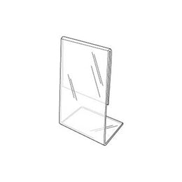 Vertical Plexi Card Holder Slant Back 7" H*5-1/2" W