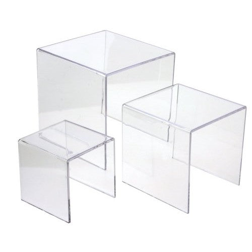 Large Plexi Glass Risers (Set of 3)