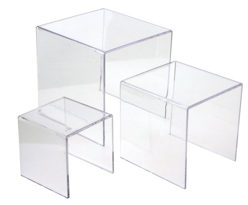  Small Plexi Glass Risers (set of 3)