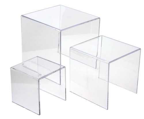 Small Plexi Glass Risers (set of 3)
