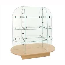 Oval Glass Display Tower