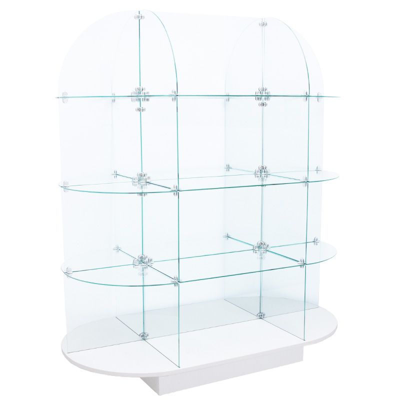 Oval Glass Display Tower