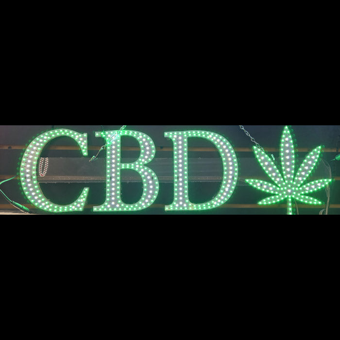 LED CBD LEAF SIGN