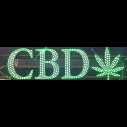 LED CBD LEAF SIGN