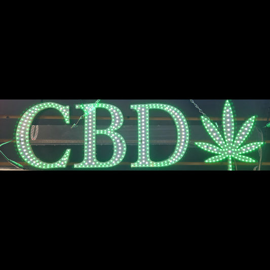 LED CBD LEAF SIGN