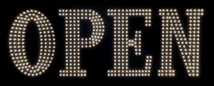 LED OPEN Sign White