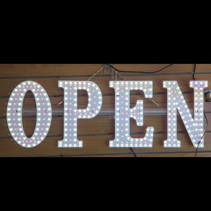 LED OPEN Sign White