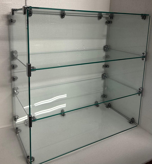Counter Top Glass Display Case 2'L x 2'H x 12"W