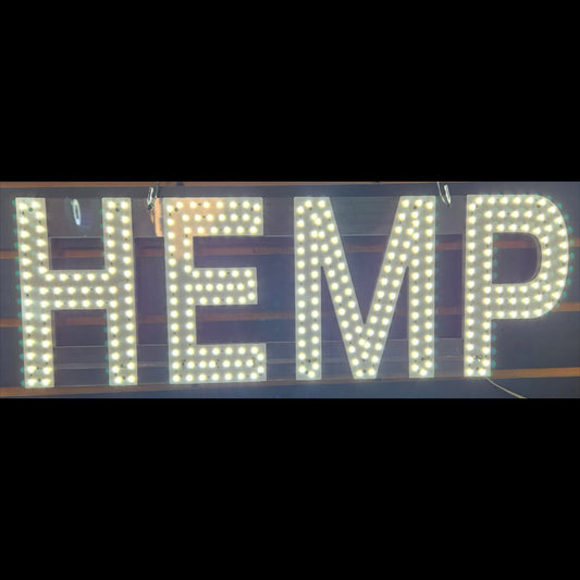 HEMP LED sign (white)