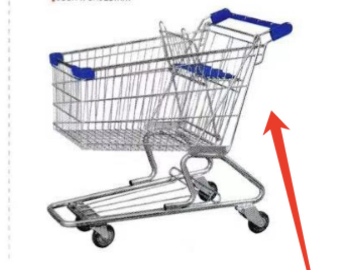 Shopping Cart Metal Large Size Blue