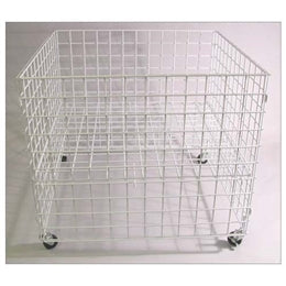 36" X 36" X 30" Grid Dump Bin With Casters And Adjustable Shelf 