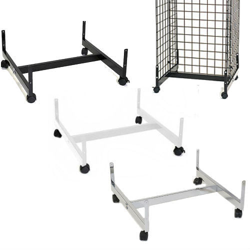 2 Ft H Shape Gondola Base For Gridwall With Casters