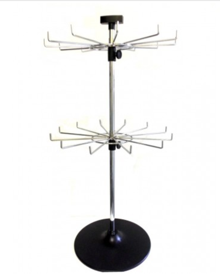 2 Tier 12 Hooks Spinner Rack-New&Used Priceless Store Fixtures ...